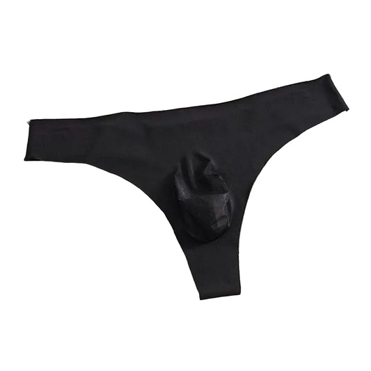 Men's Ice Silk Seamless Airy 3D Bulge Pouch Thong