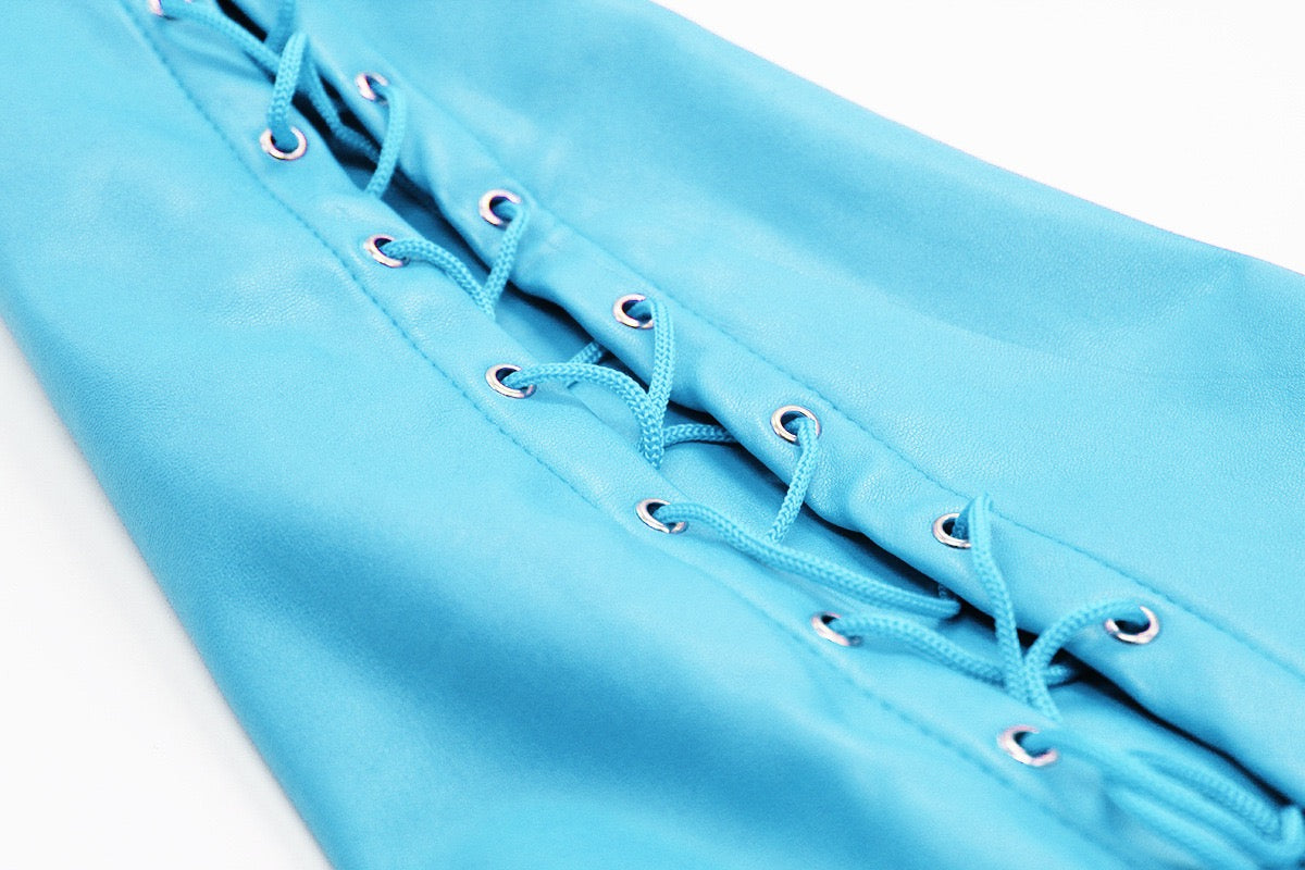 Faux Leather Restraint Arm Binder with Leash Ring