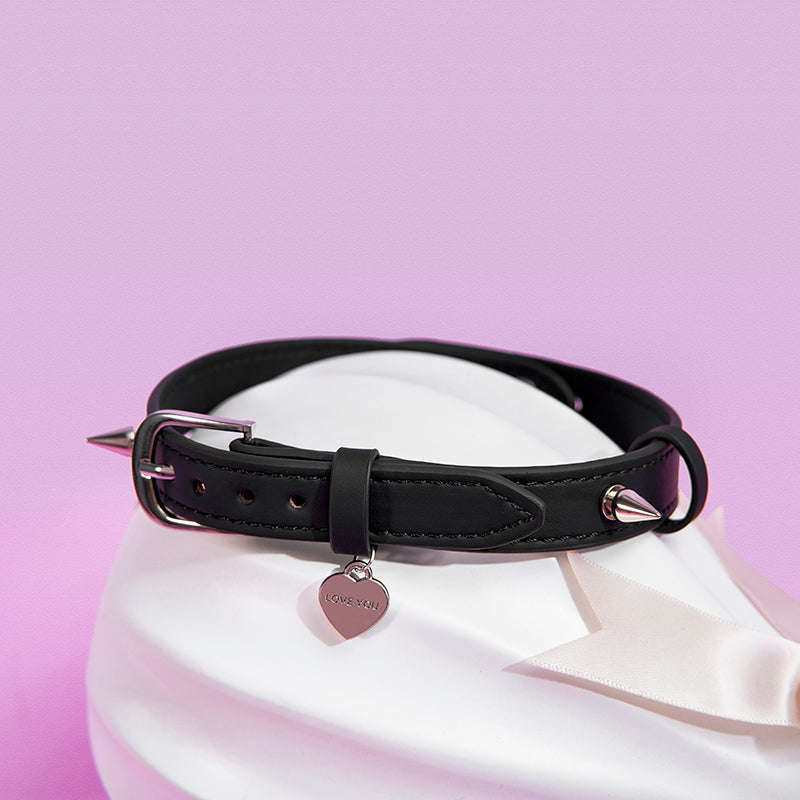 Thorny Sweetheart Genuine Leather Spike Studded Chocker Collar