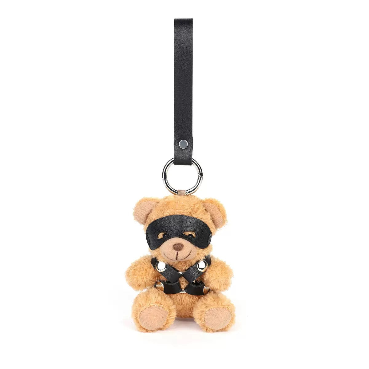 Close-up detail of Bear With Me keychain accessories