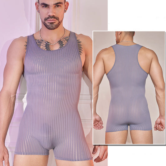 mens-stretch-tank-bodysuit-gray-front
