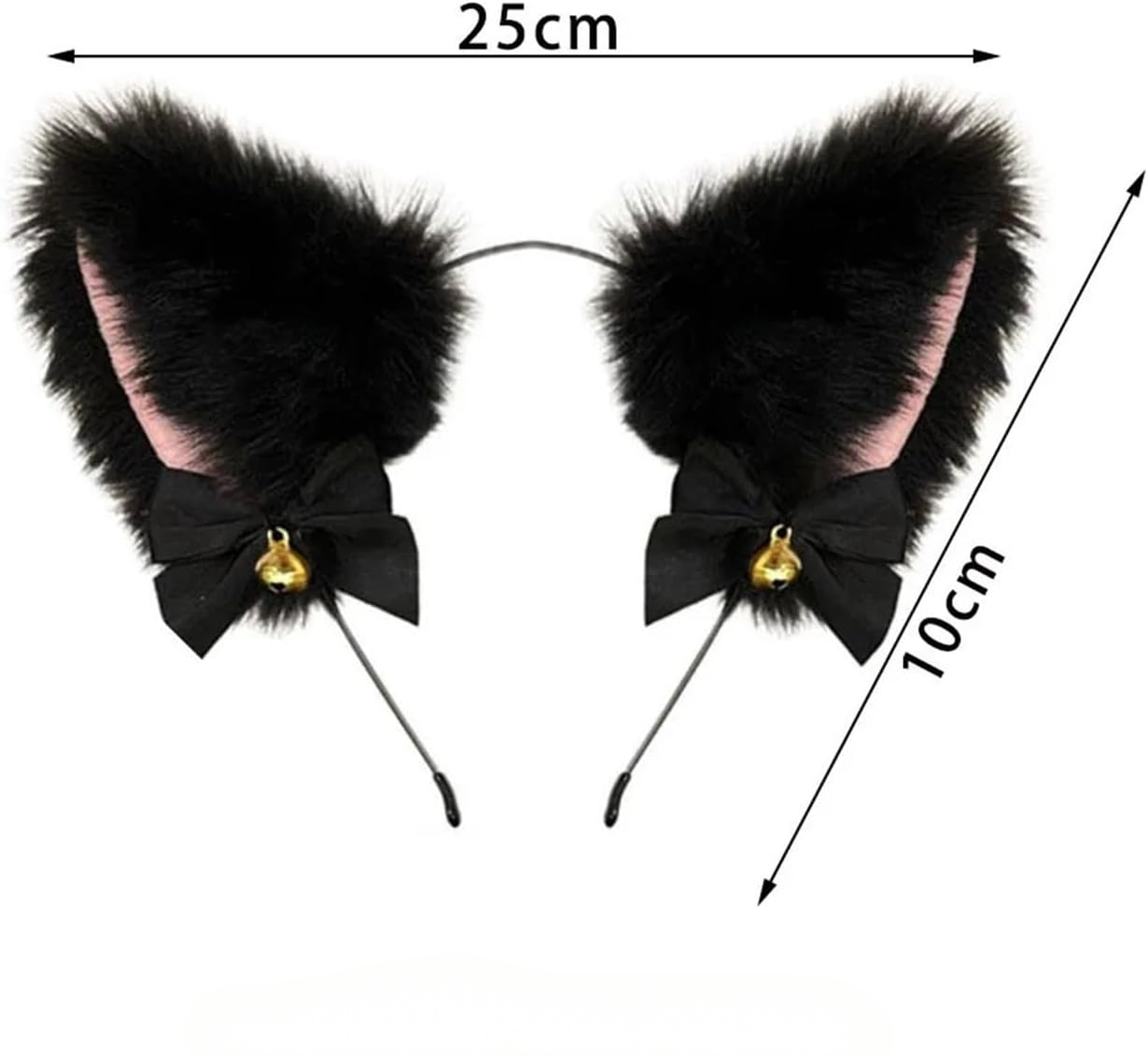 Juego de collar y orejas con tapón de cola de gato para mascotas