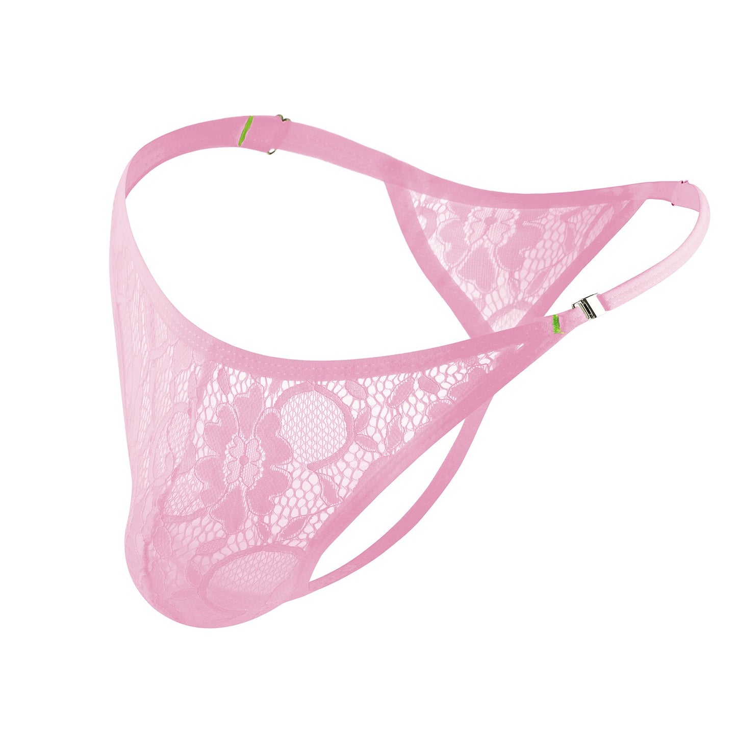 Tanga con clip de encaje