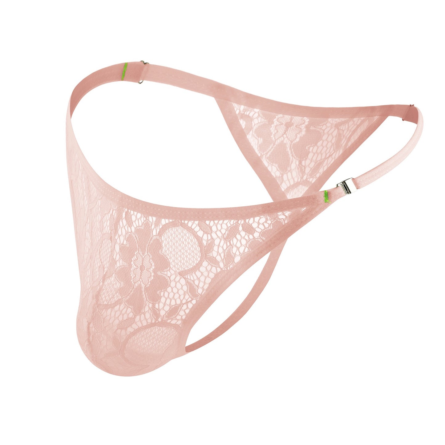 Tanga con clip de encaje