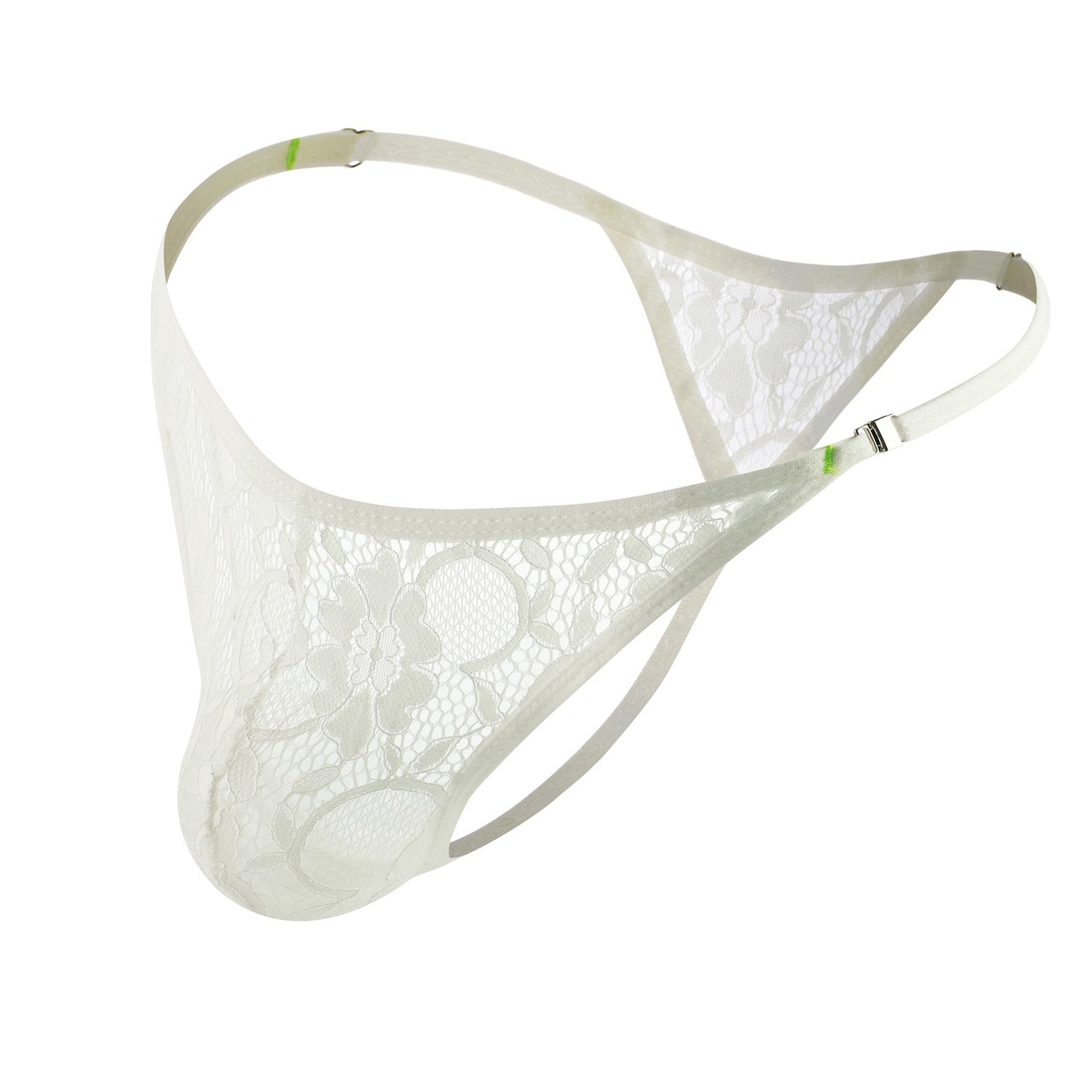 Tanga con clip de encaje
