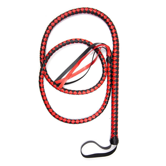 Extra Long Hand Braided Stock Whip Bull Whip Cosplay Performance