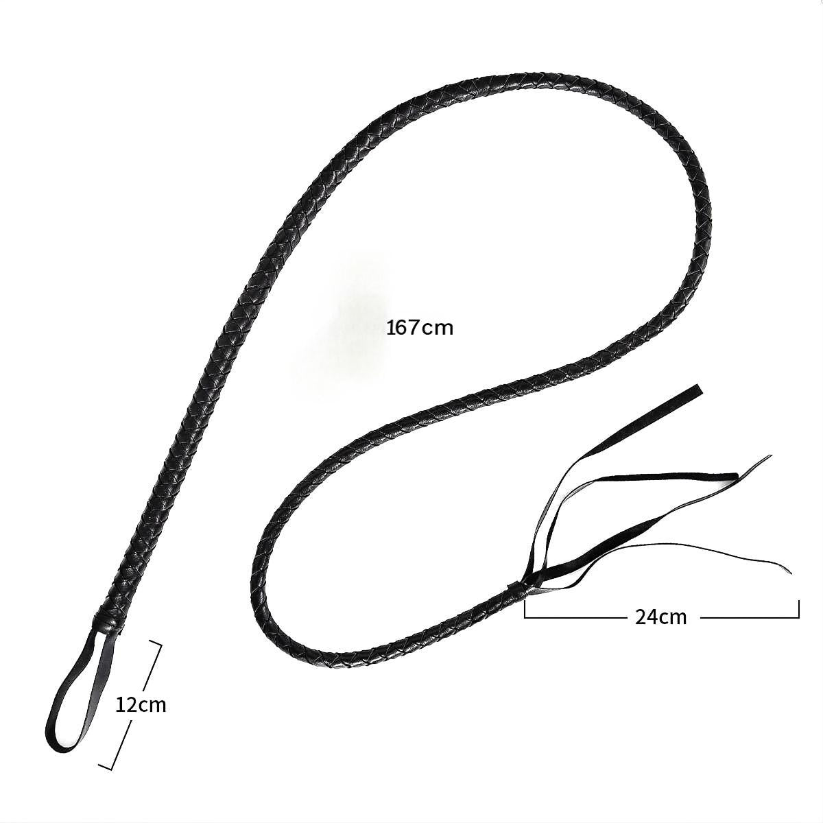 Extra Long Hand Braided Stock Whip Bull Whip Cosplay Performance