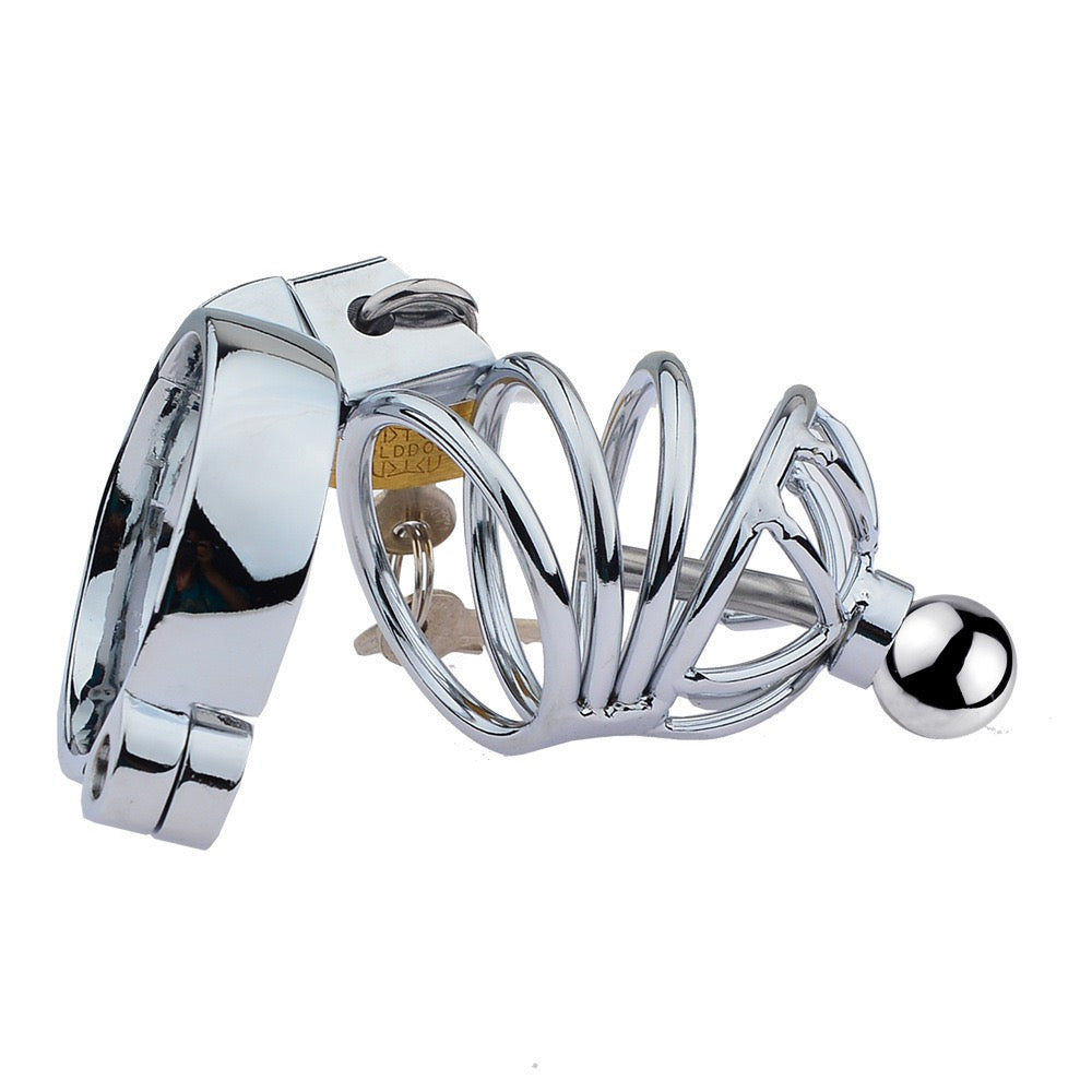 Male Chastity Device - Penis Urethral Plug with lock BDSM