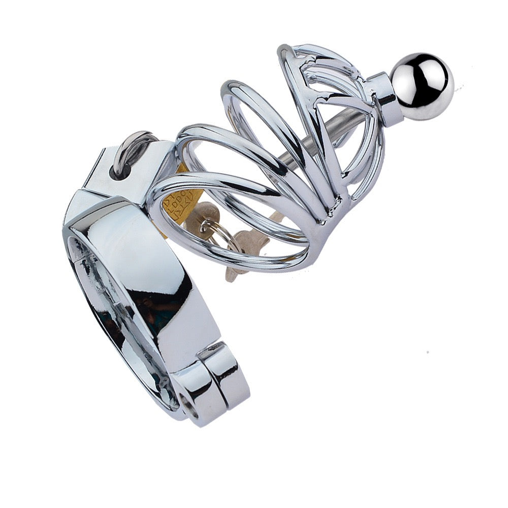 Male Chastity Device - Penis Urethral Plug with lock BDSM