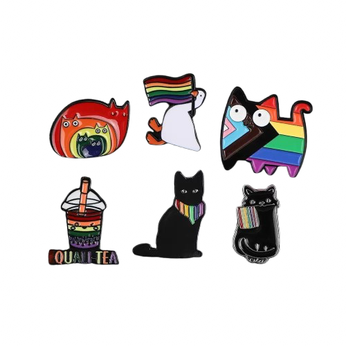 Pin de esmalte "Orgullo y humor": un bonito regalo para pedidos de más de $25