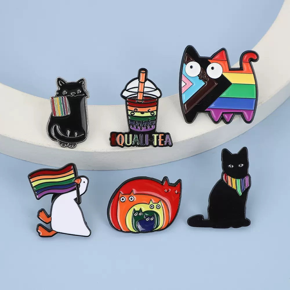 Pin de esmalte "Orgullo y humor": un bonito regalo para pedidos de más de $25
