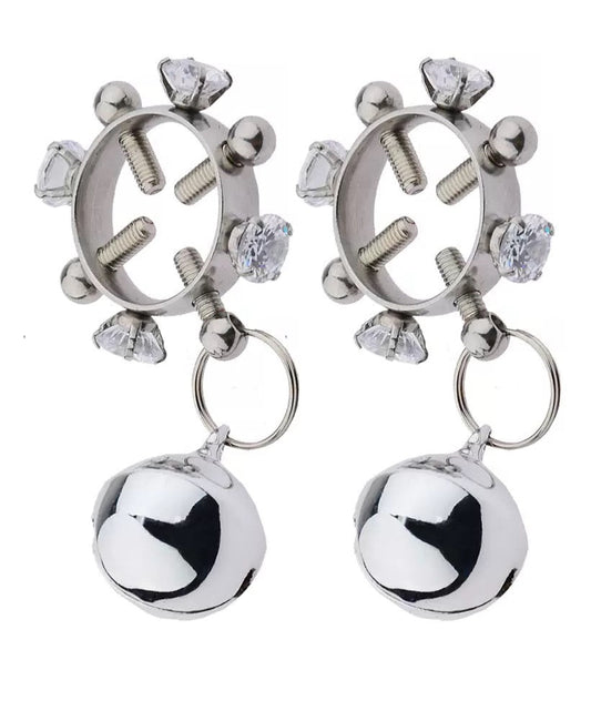 detail of the rhinestone body clamp and bell set
