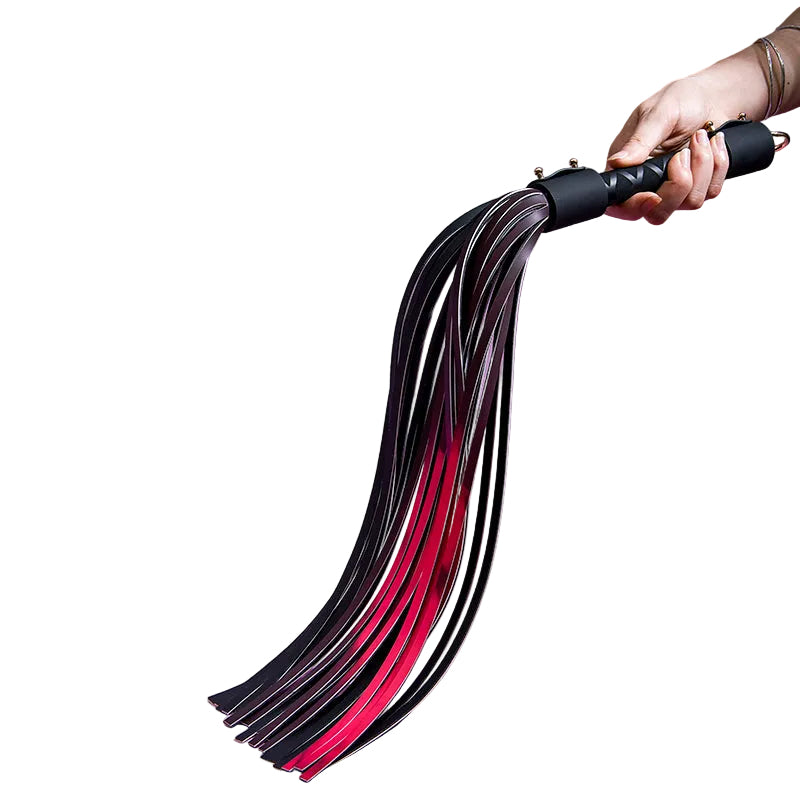 Handmade heat reactive leather tassel accessory showing partial color change effect