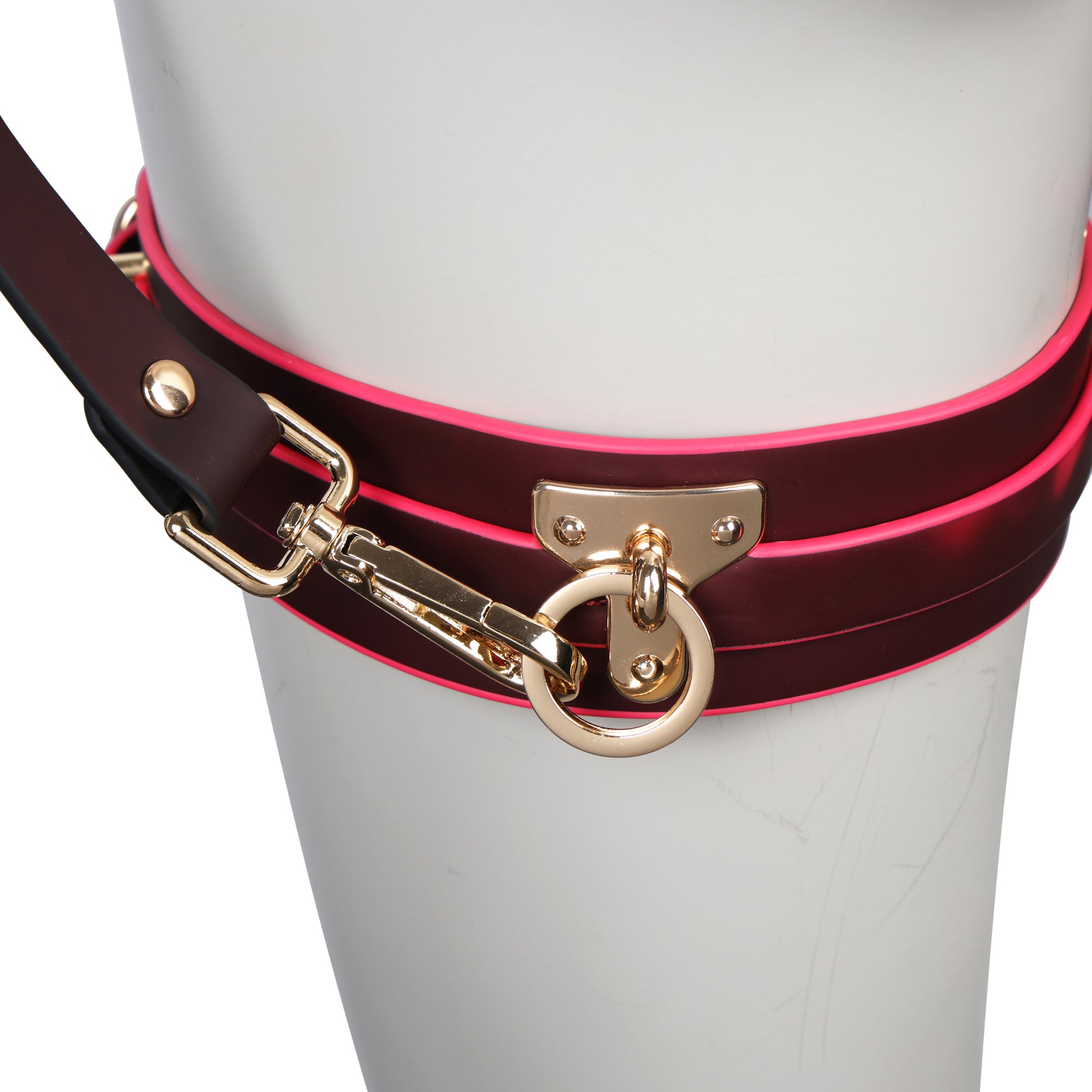 Close-up detail of adjustable buckle hardware on Chroma accessory set