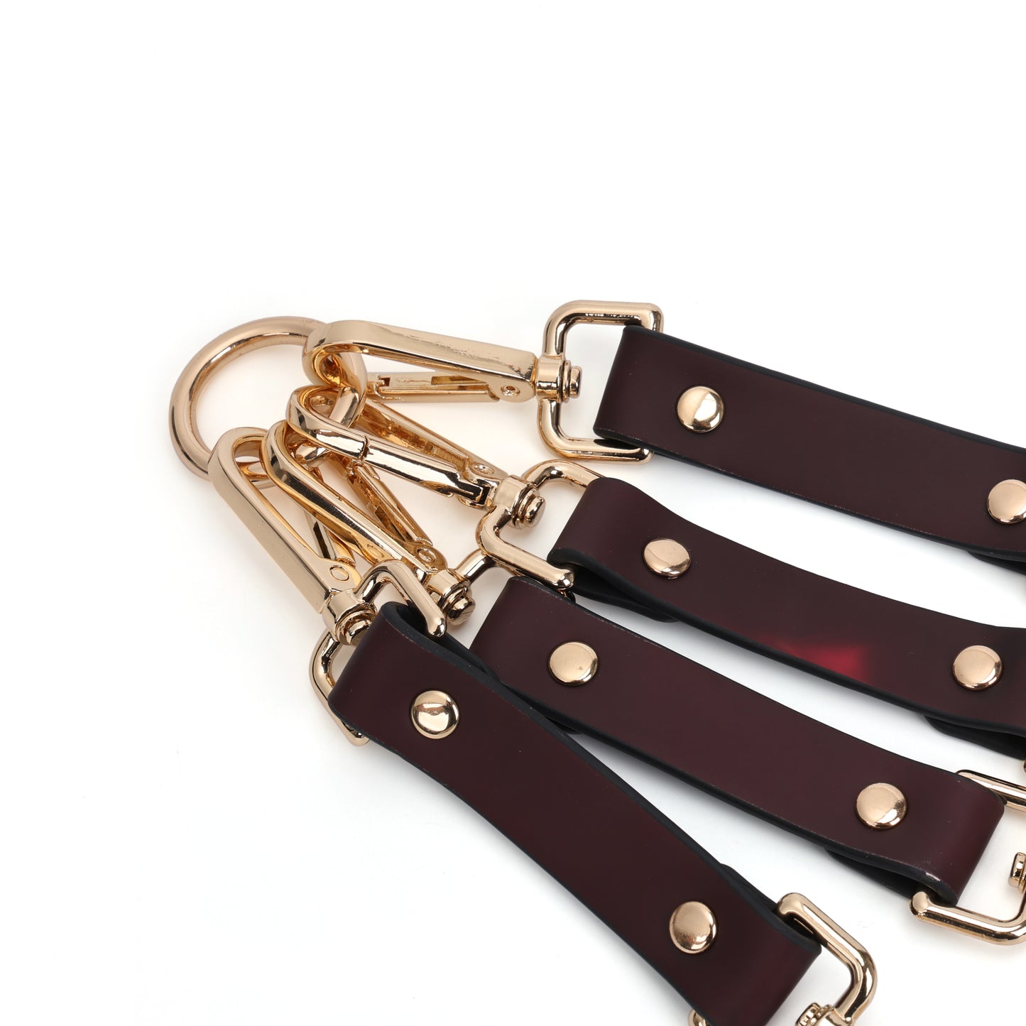 Close-up detail of polished metal hardware on Chroma heat reactive accessory set