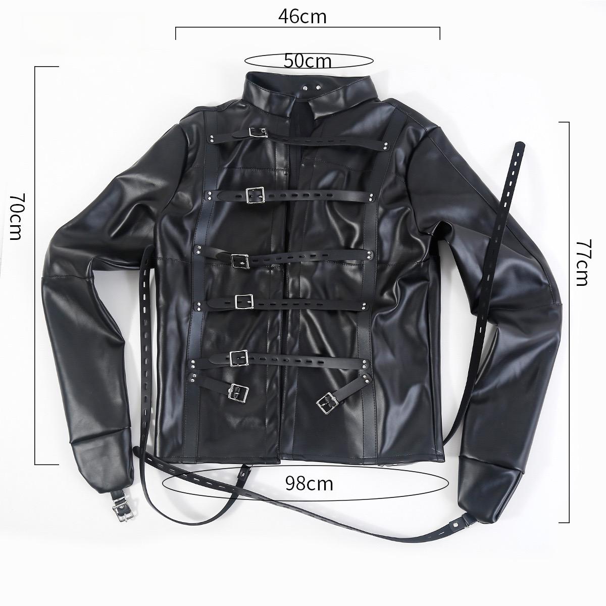 Size measurements for faux leather convertible performance jacket