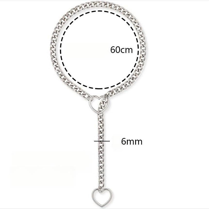 measurement of polished stainless steel chain links
