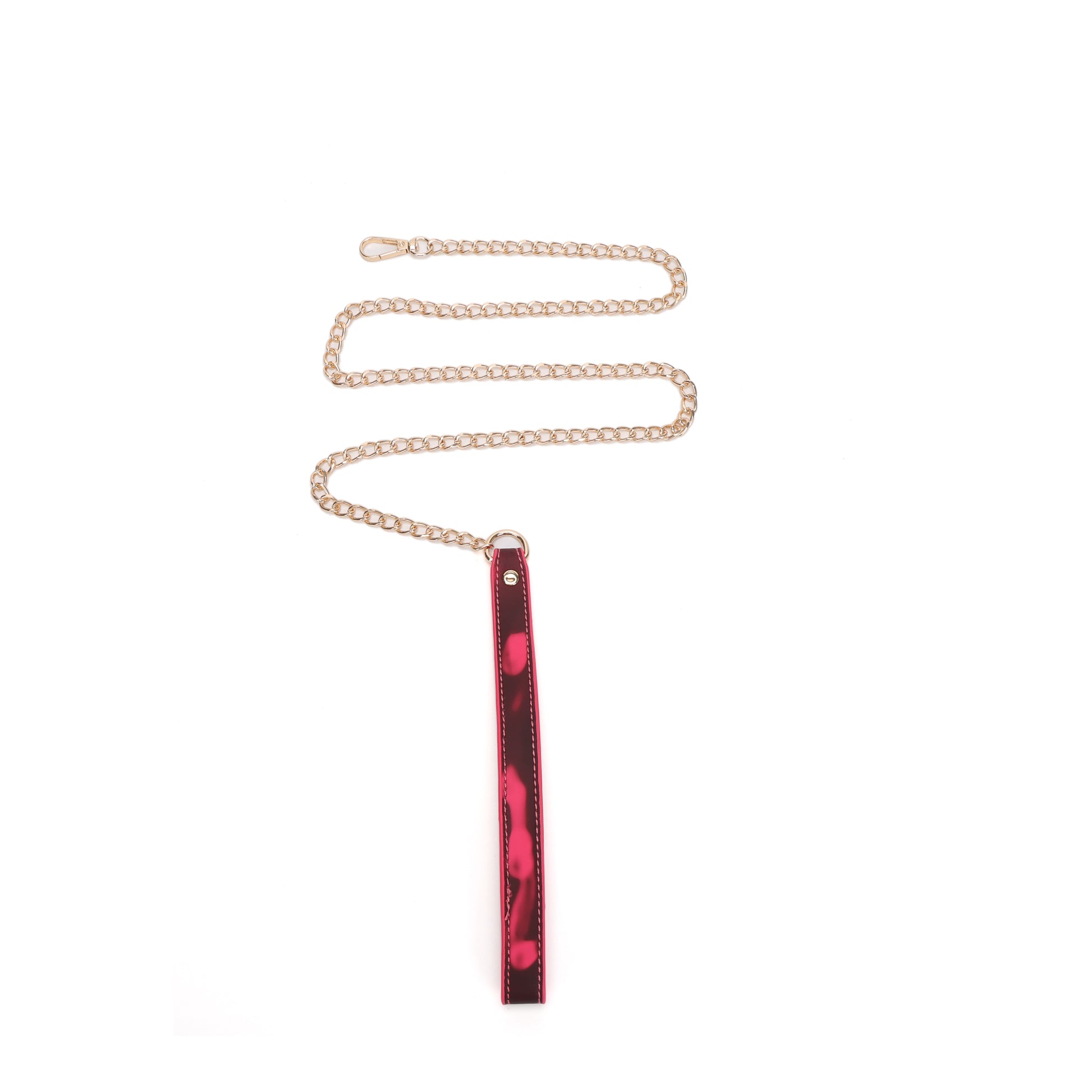 Matching chain accessory with heat reactive handle and gold chain