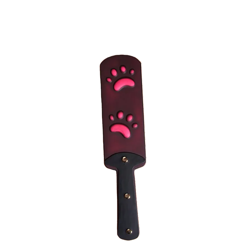 Embossed paw pattern showing thermochromic color change effect