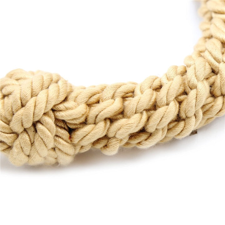 Close-up detail of woven hemp rope texture