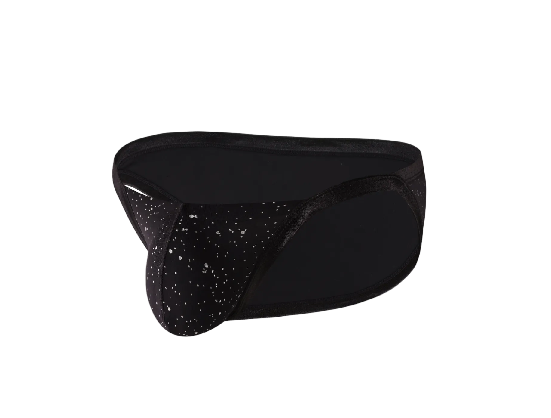 Black men’s galaxy print brief product view