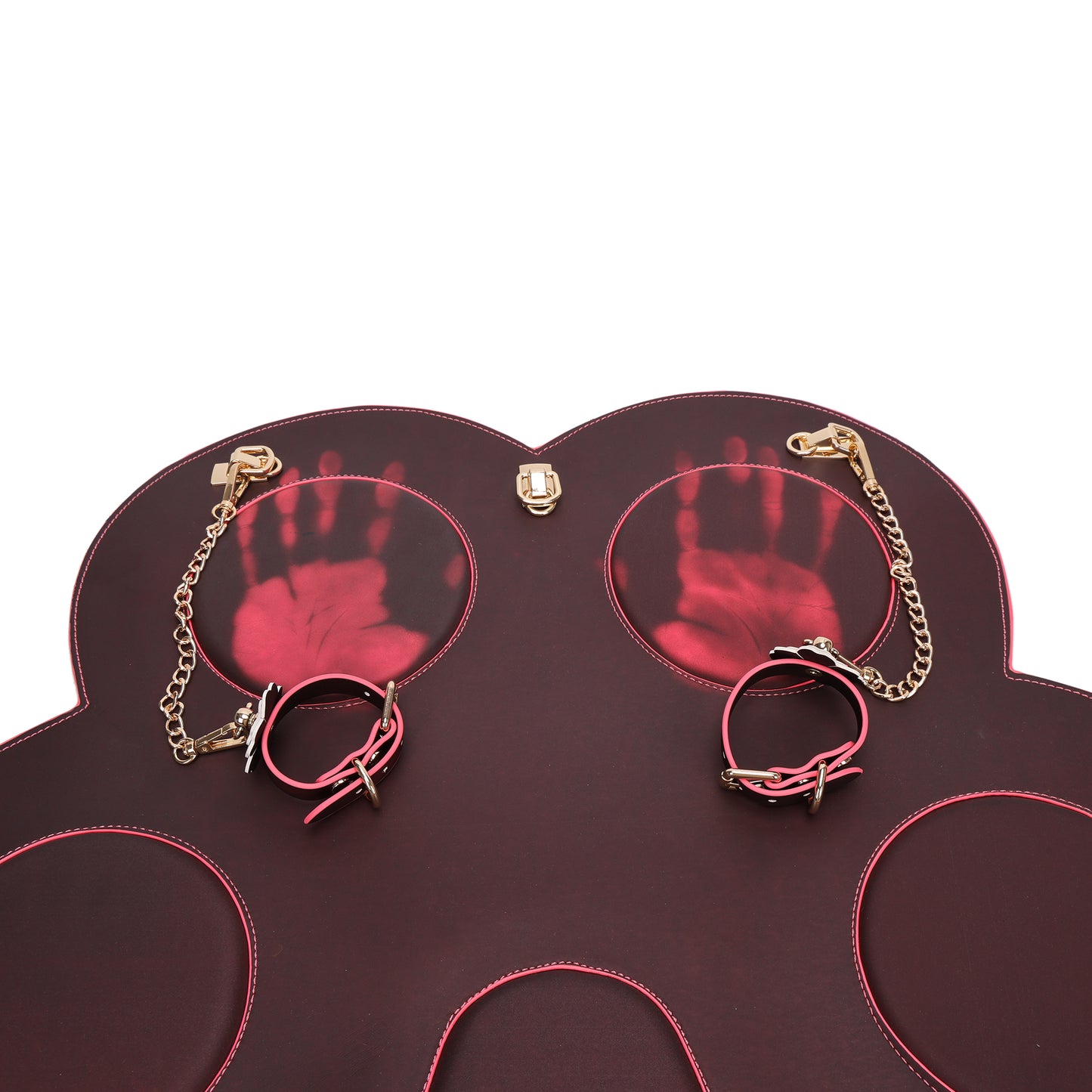 Paw shaped thermochromic mat with visible handprint effect
