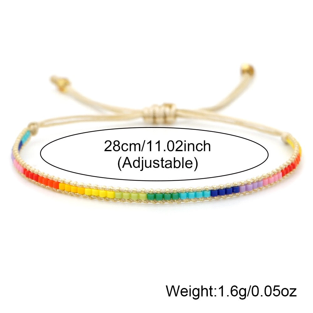 Size measurement of handmade pride bracelet