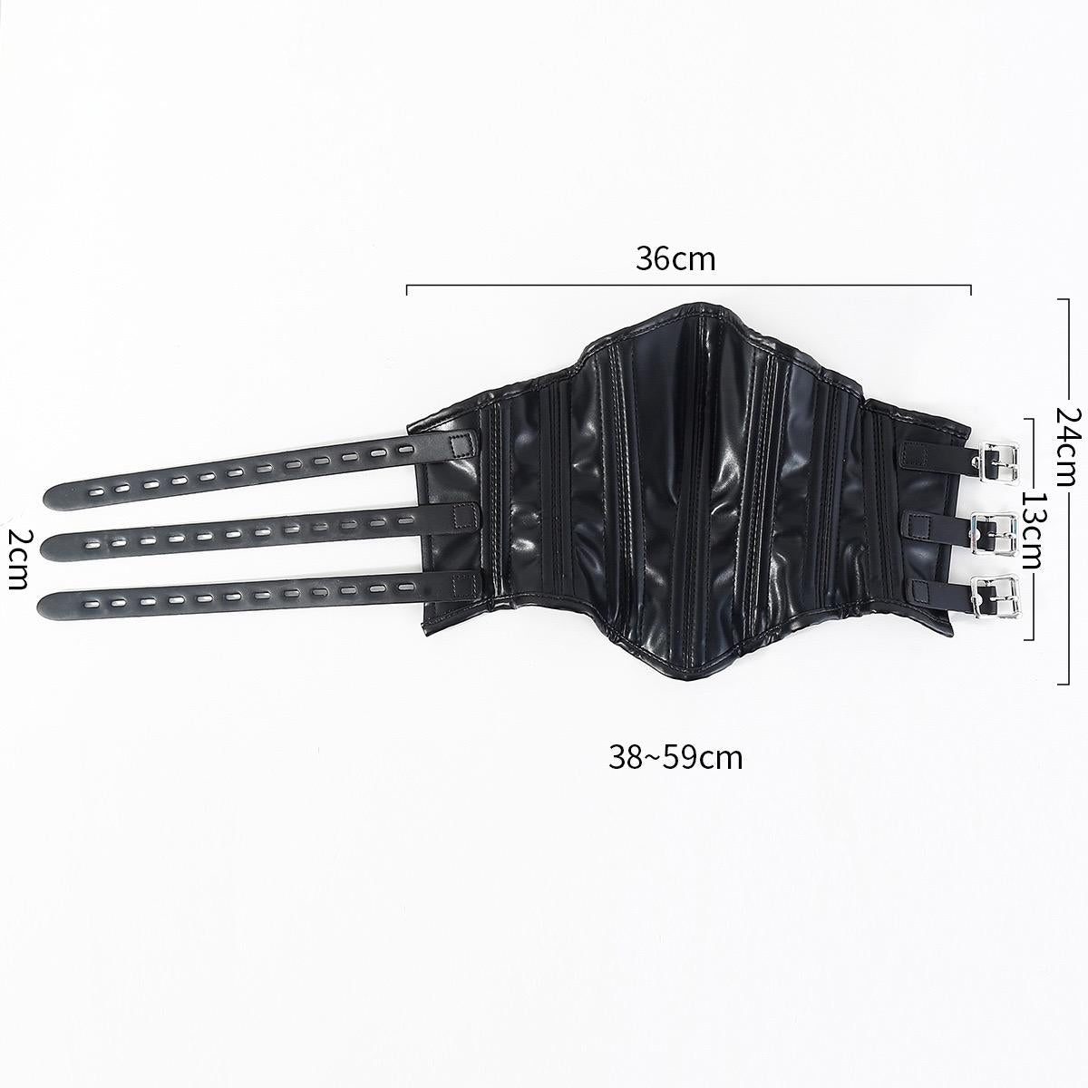 Size measurements for structured faux leather face mask